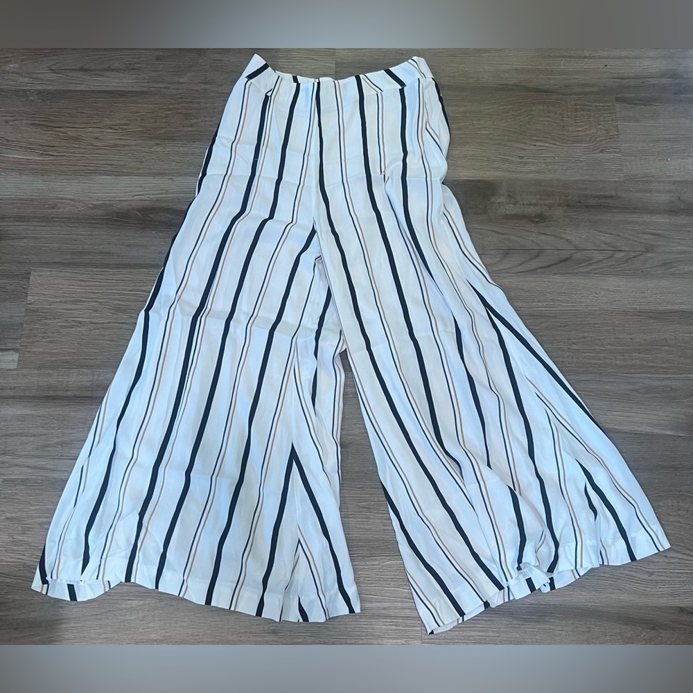 Anthropologie Black & White Striped Wide-Leg Pants (Holly's Personal Collection)
